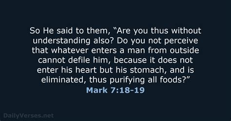 3 For the Pharisees and all the Jews do not eat unless they wash their hands [ c]in a special way, holding the tradition of the. . Mark 7 nkjv
